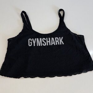 Gymshark Black Mesh Cropped Sports Tank. Size XS
